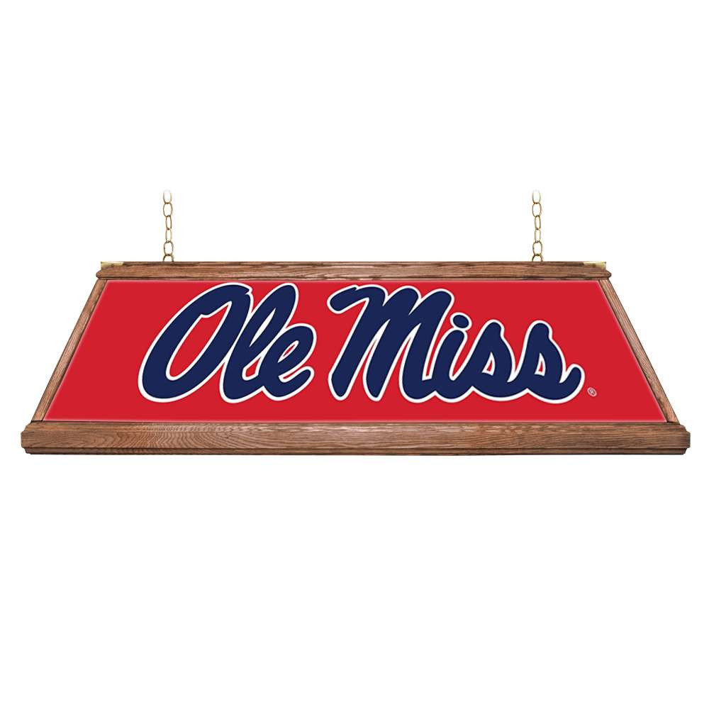 Mississippi Rebels: Premium Wood Pool Table Light | The Fan-Brand | NCMISS-330-01