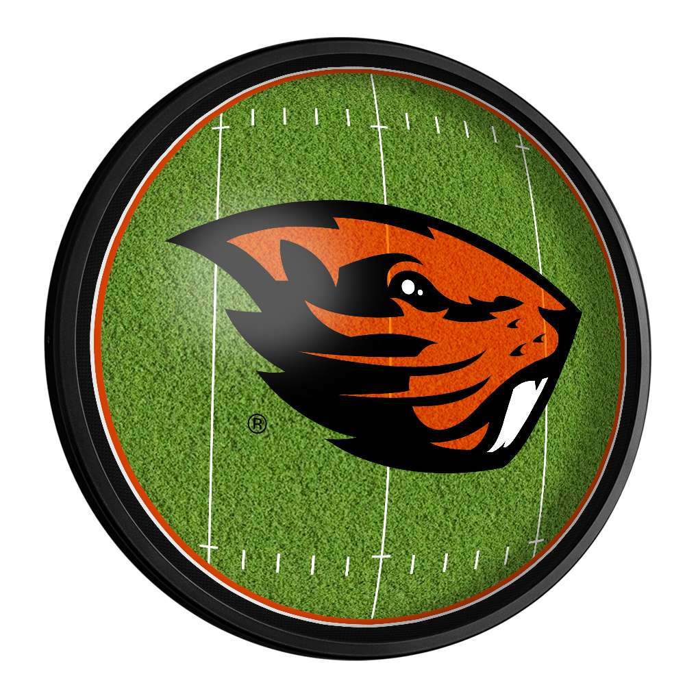 Oregon State Beavers: On the 50 - Slimline Lighted Wall Sign | The Fan-Brand | NCORST-130-22