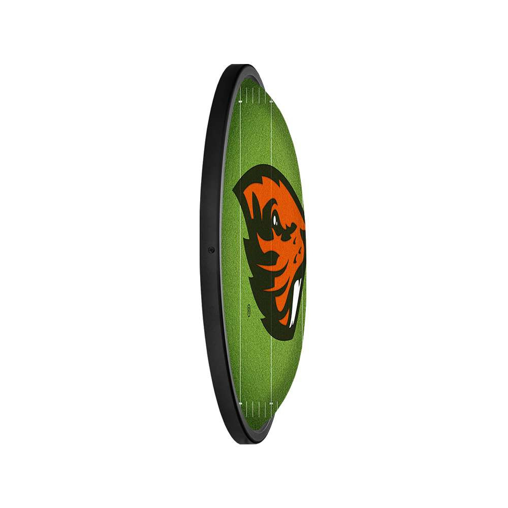 Oregon State Beavers: On the 50 - Oval Slimline Lighted Wall Sign | The Fan-Brand | NCORST-140-22