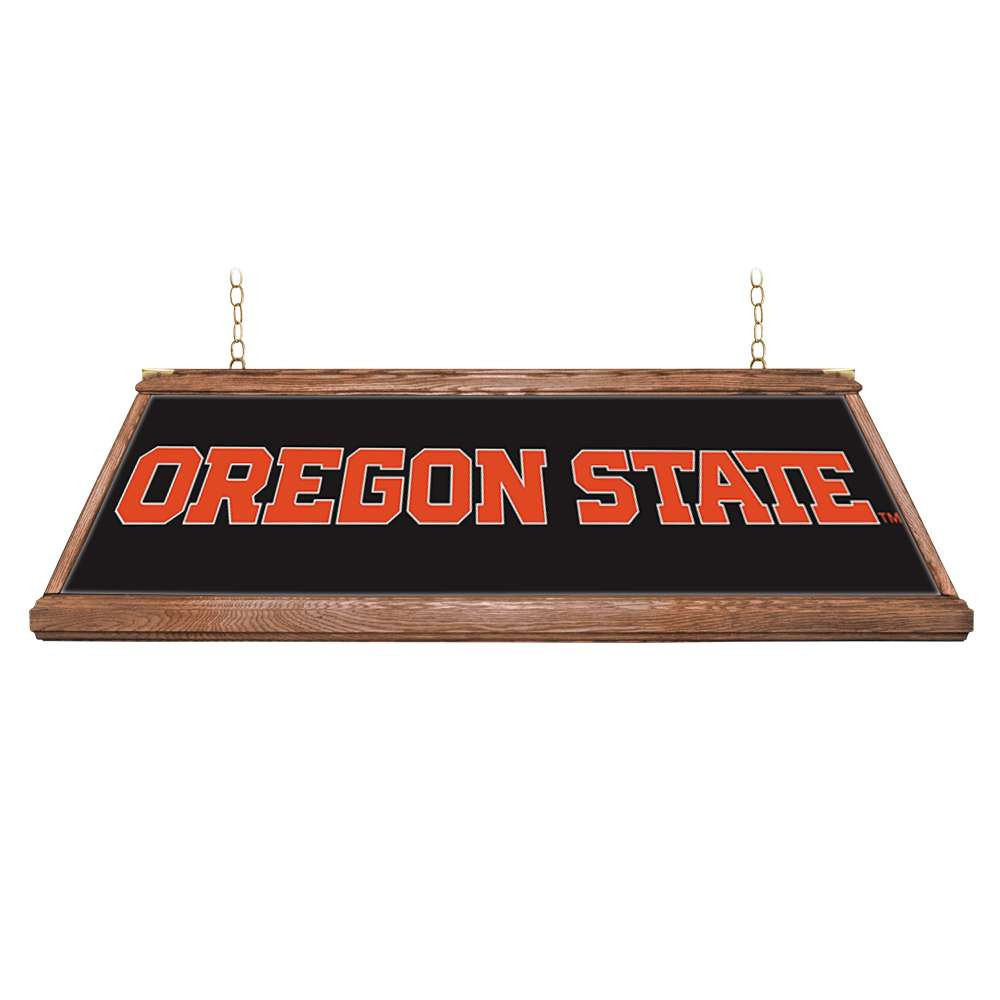 Oregon State Beavers: Premium Wood Pool Table Light - Black | The Fan-Brand | NCORST-330-01B