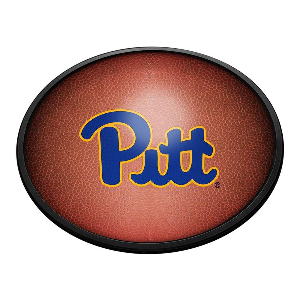 Pittsburgh Panthers: Pigskin - Oval Slimline Lighted Wall Sign | The Fan-Brand | NCPITT-140-21
