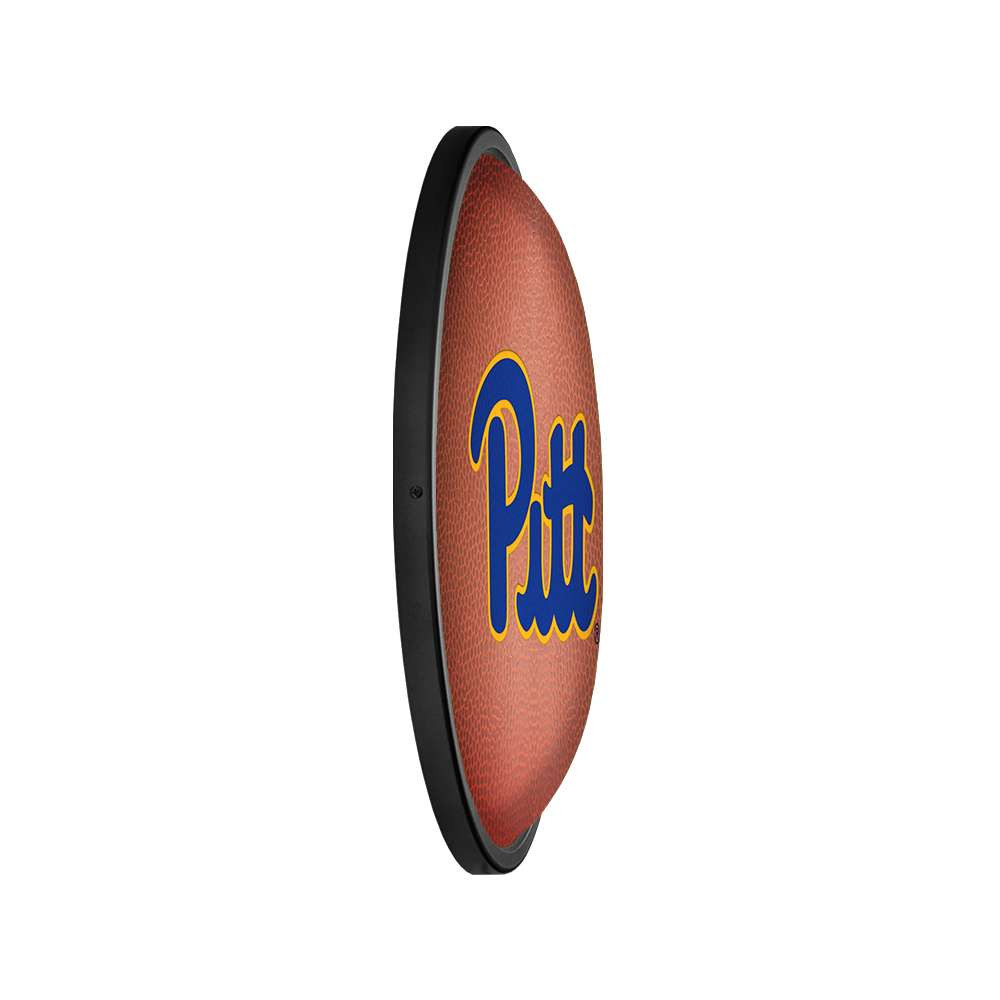 Pittsburgh Panthers: Pigskin - Oval Slimline Lighted Wall Sign | The Fan-Brand | NCPITT-140-21