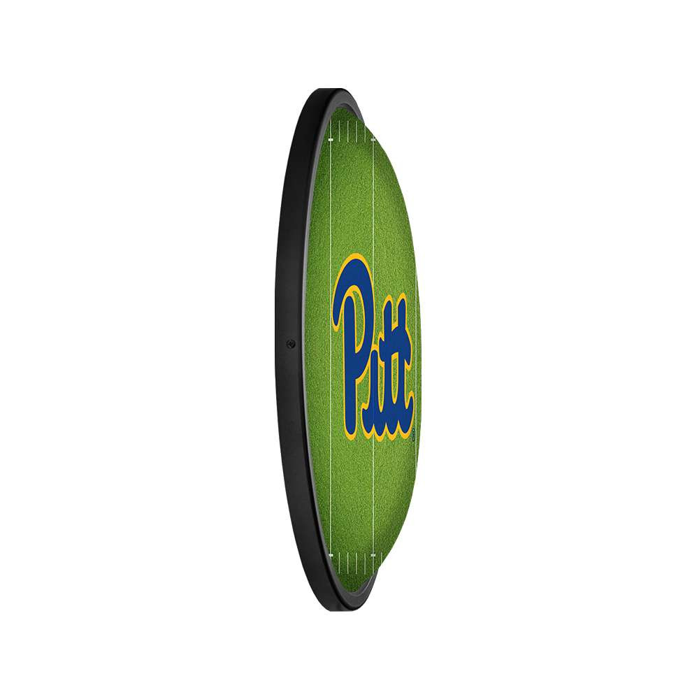 Pittsburgh Panthers: On the 50 - Oval Slimline Lighted Wall Sign | The Fan-Brand | NCPITT-140-22