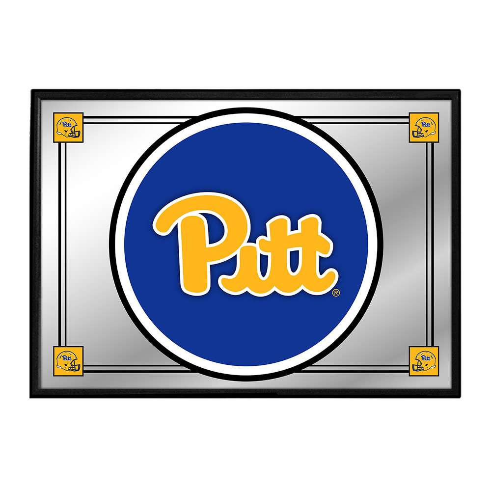 Pittsburgh Panthers: Team Spirit - Framed Mirrored Wall Sign - Mirrored | The Fan-Brand | NCPITT-265-02A