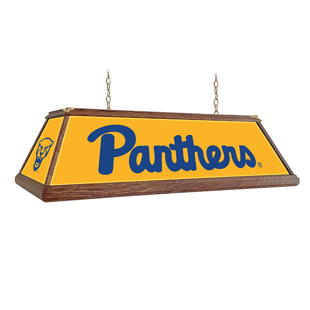 Pittsburgh Panthers: Premium Wood Pool Table Light - Gold | The Fan-Brand | NCPITT-330-01B