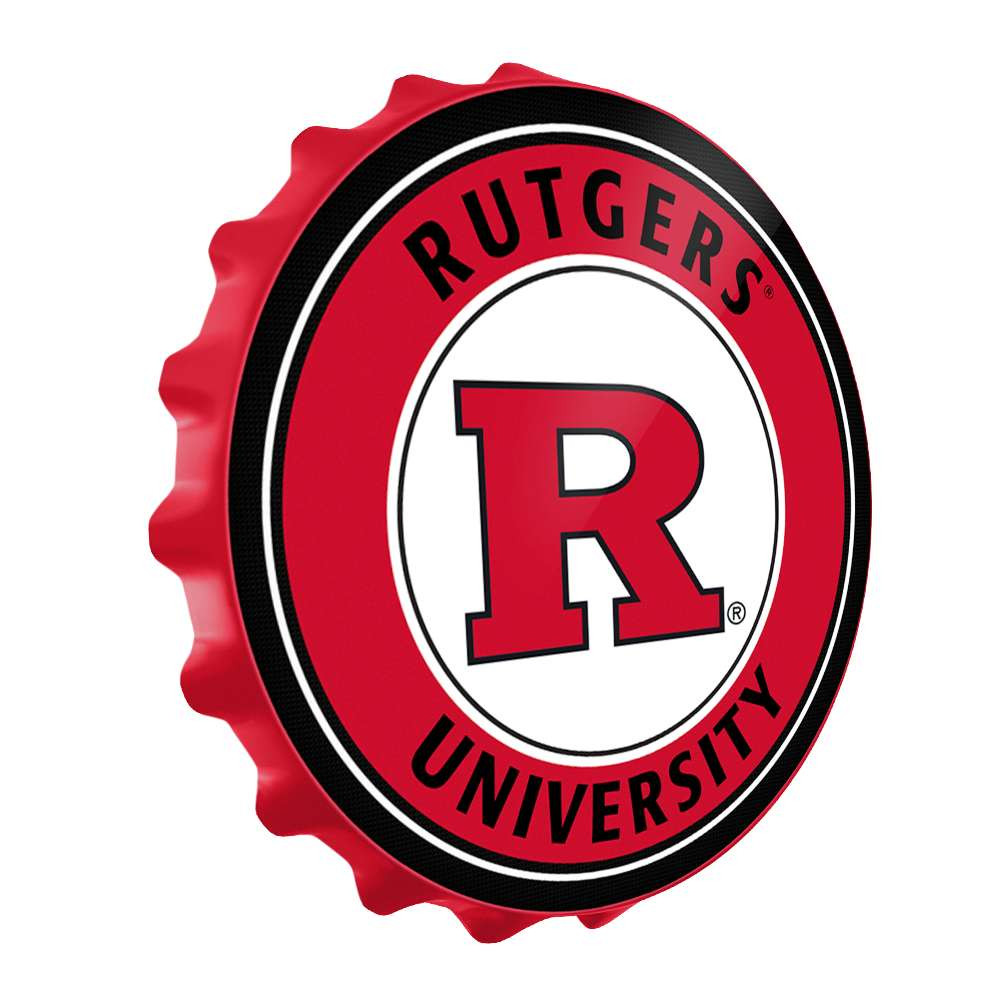 Rutgers Scarlet Knights: Bottle Cap Wall Sign - Scarlet | The Fan-Brand | NCRTGR-210-01B