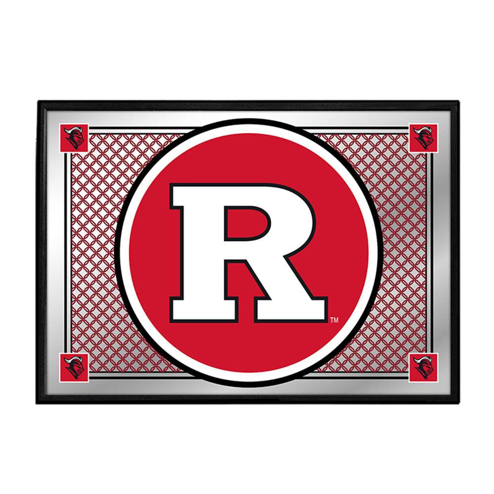 Rutgers Scarlet Knights: Team Spirit - Framed Mirrored Wall Sign - Mirrored Background | The Fan-Brand | NCRTGR-265-02A