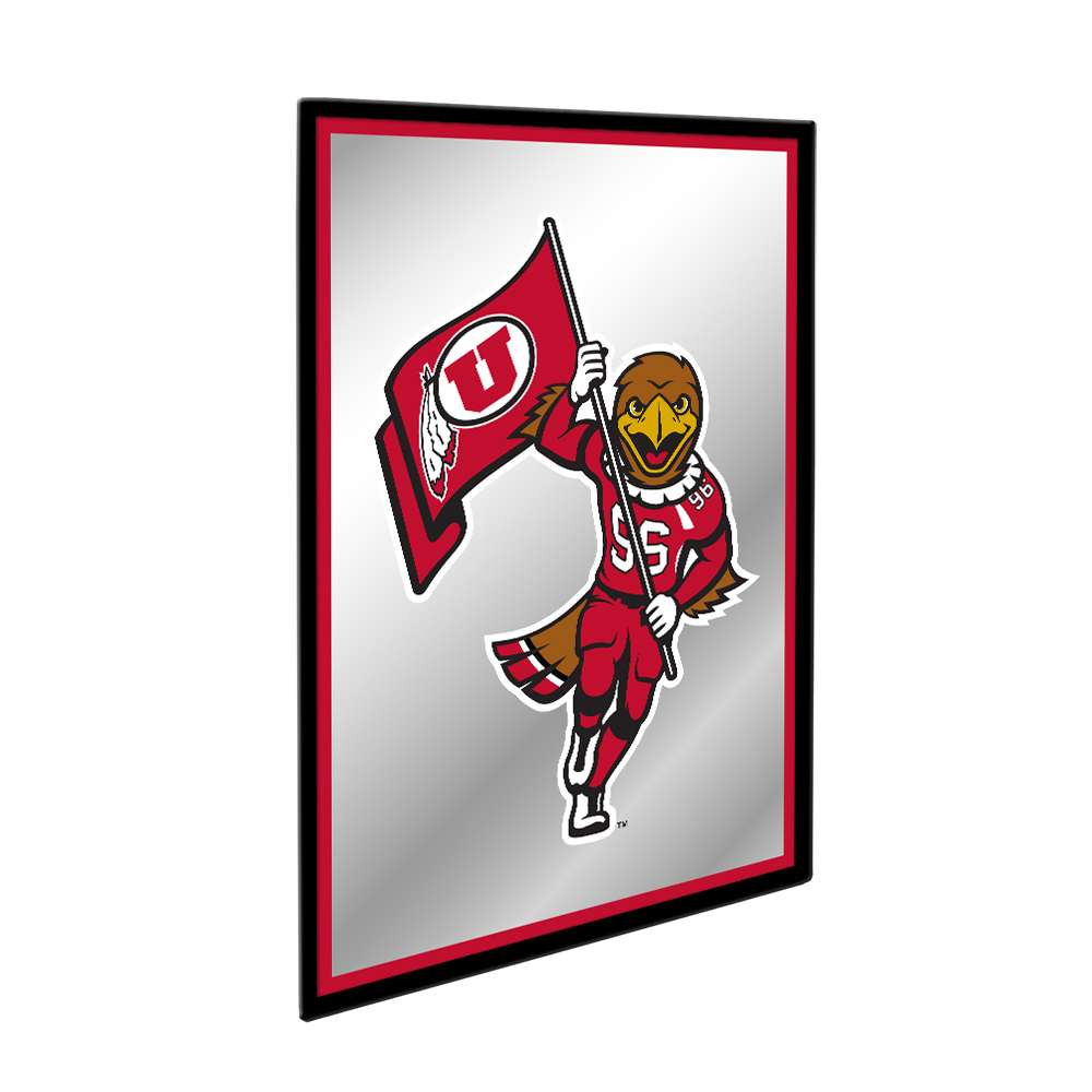 Utah Utes: Mascott - Framed Mirrored Wall Sign | The Fan-Brand | NCUTAH-275-01