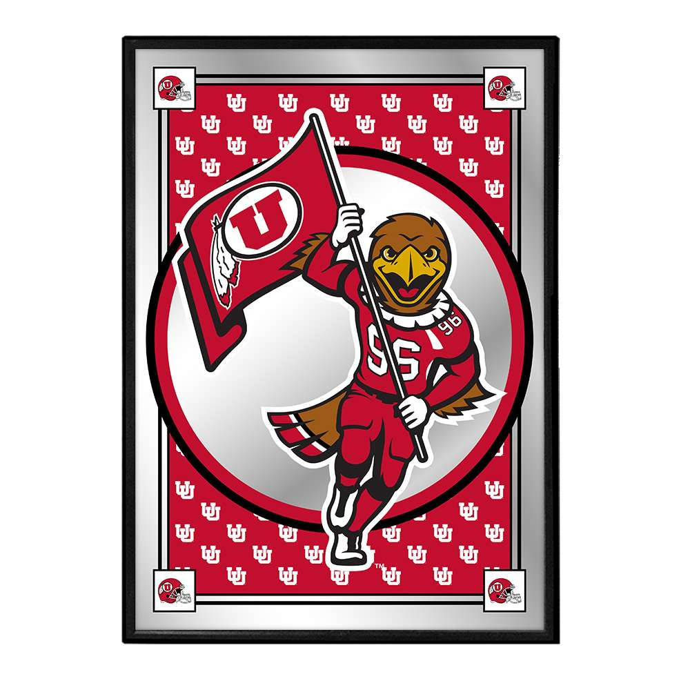 Utah Utes: Team Spirit, Mascot - Framed Mirrored Wall Sign | The Fan-Brand | NCUTAH-275-02