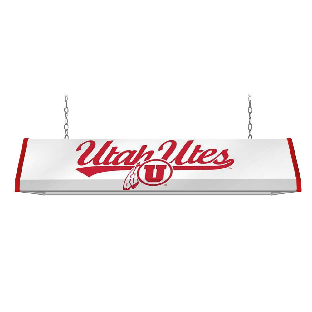 Utah Utes: Standard Pool Table Light - White | The Fan-Brand | NCUTAH-310-01