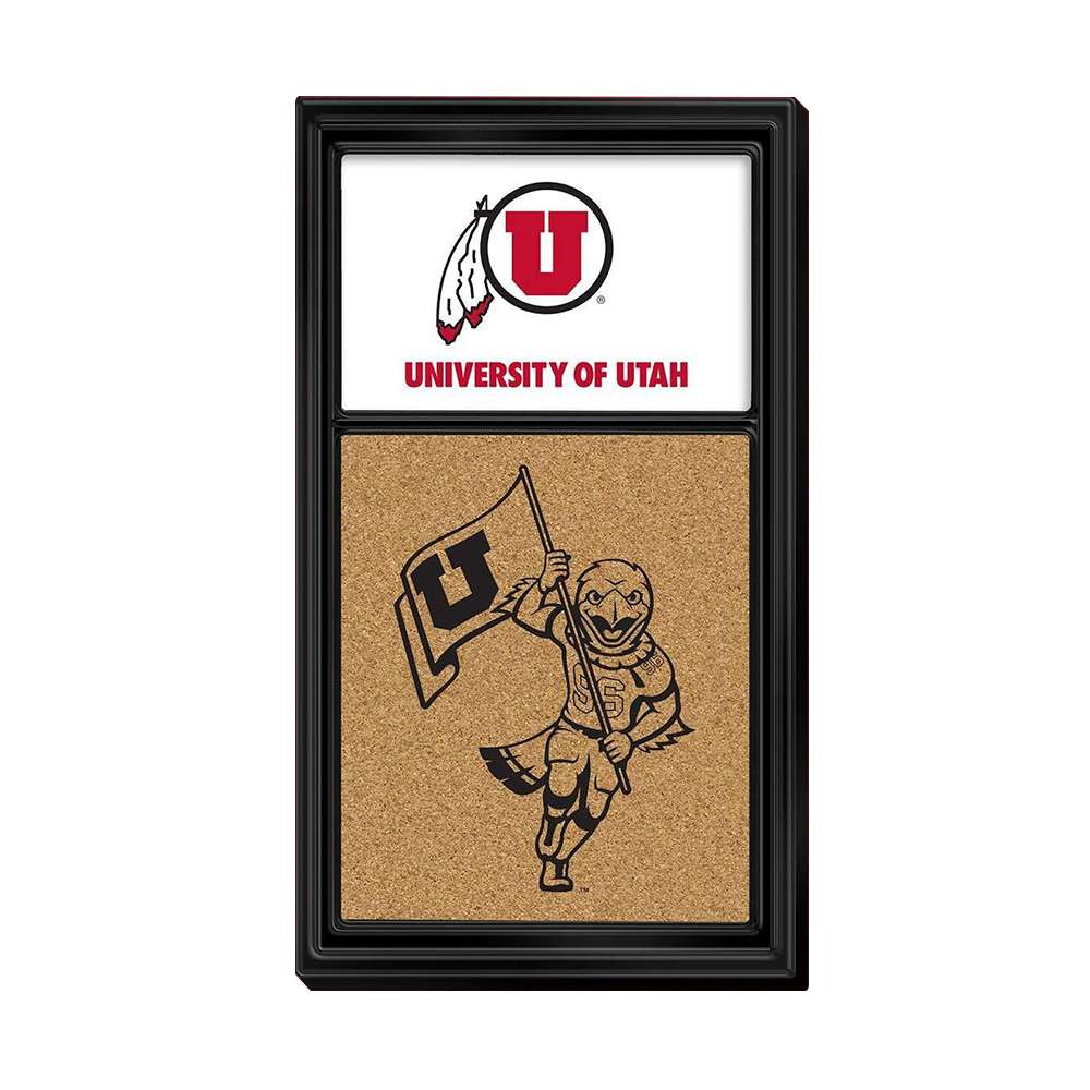 Utah Utes: Swoop - Cork Noteboard | The Fan-Brand | NCUTAH-640-02