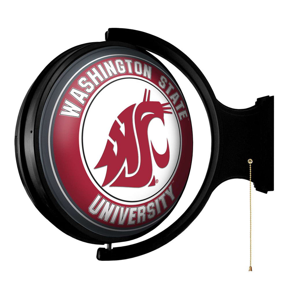 Washington State Cougars: Original Round Rotating Lighted Wall Sign | The Fan-Brand | NCWAST-115-01