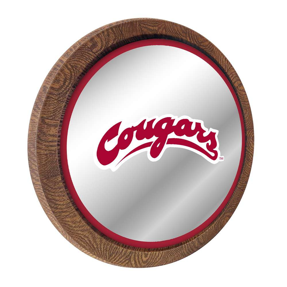 Washington State Cougars: Mirrored Barrel Top Mirrored Wall Sign | The Fan-Brand | NCWAST-245-02