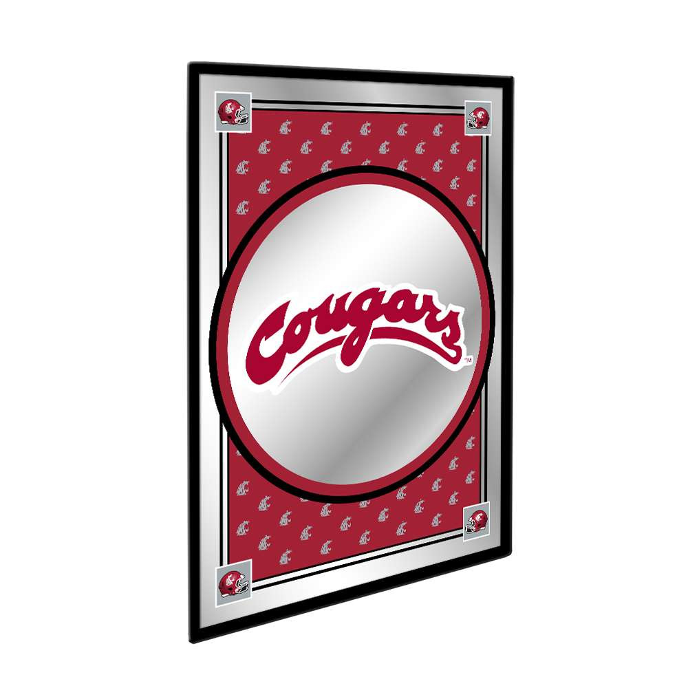 Washington State Cougars: Team Spirit - Framed Mirrored Wall Sign | The Fan-Brand | NCWAST-275-02