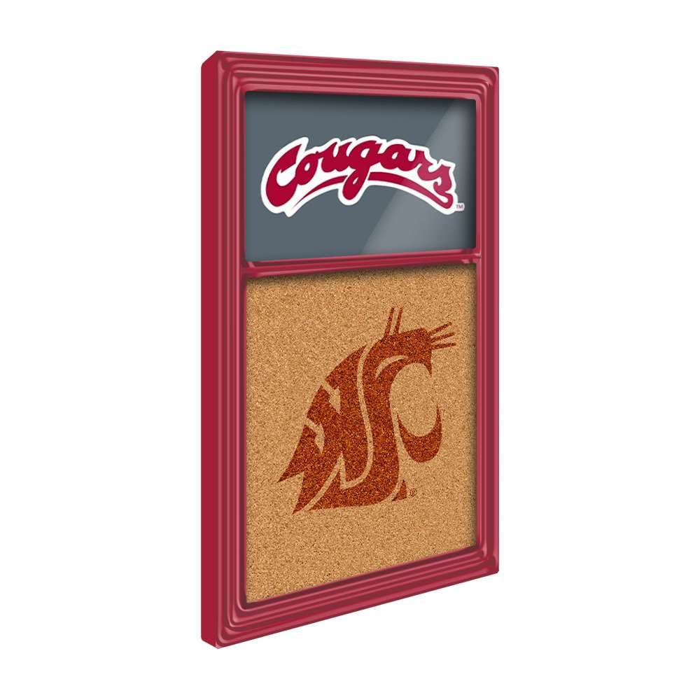 Washington State Cougars: Dual Logo - Cork Note Board | The Fan-Brand | NCWAST-640-02