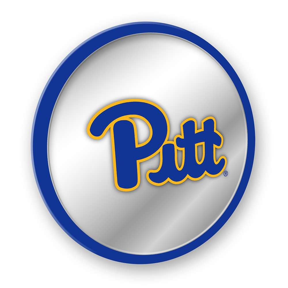 Pittsburgh Panthers: Modern Disc Mirrored Wall Sign - Blue | The Fan-Brand | NCPITT-235-01A