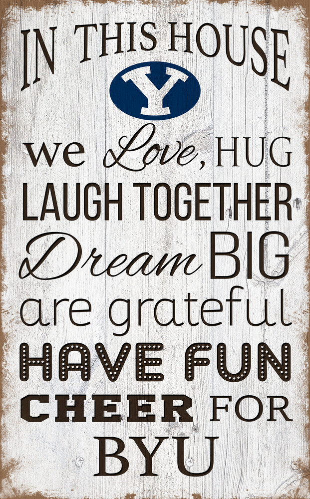 BYU Cougars In This House Wall Art |FAN CREATIONS | C0976-BYU