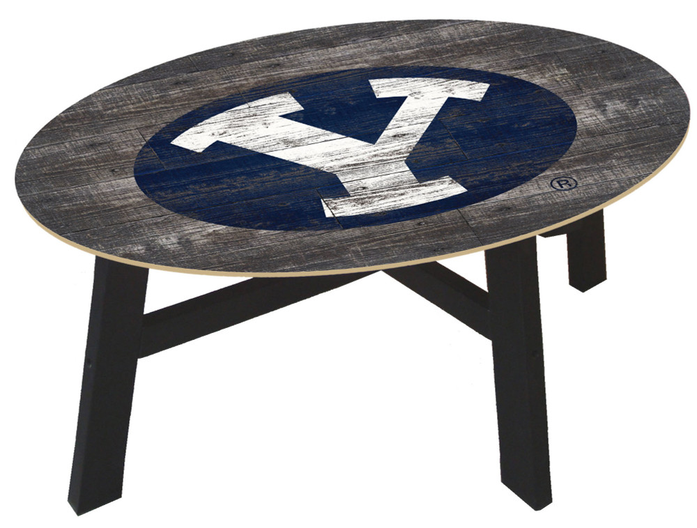 BYU Cougars Distressed Wood Coffee Table |FAN CREATIONS | C0811-BYU