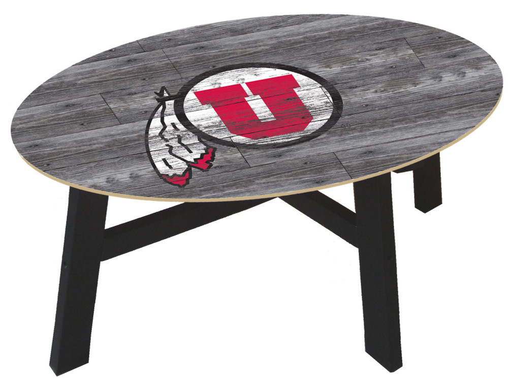 Utah Utes Distressed Wood Coffee Table |FAN CREATIONS | C0811-Utah