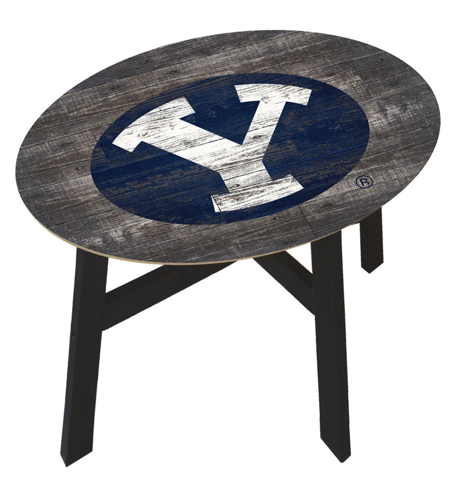 BYU Cougars Distressed Wood Side Table |FAN CREATIONS | C0823-BYU