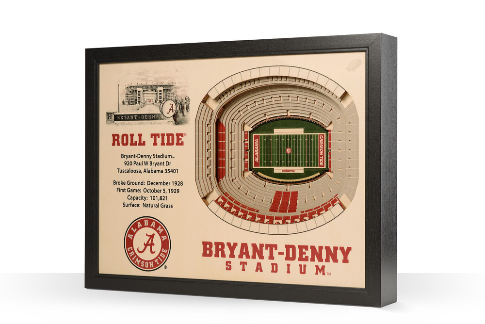 Alabama Crimson Tide Framed 3-D Stadium Art | Stadium Views | 9022367