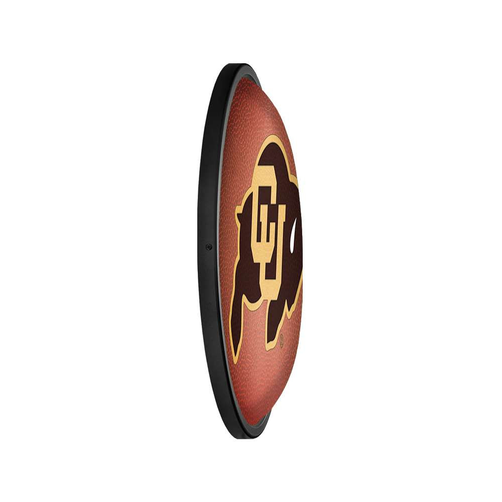 Colorado Buffaloes Oval Slimline Lighted Wall Sign - Pigskin | The Fan-Brand | NCCOBF-140-21