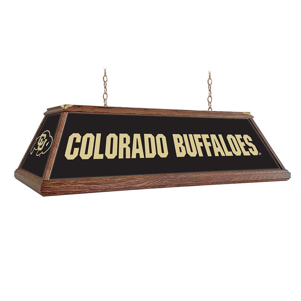 Colorado Buffaloes Premium Wood Pool Table Light - Black | The Fan-Brand | NCCOBF-330-01A