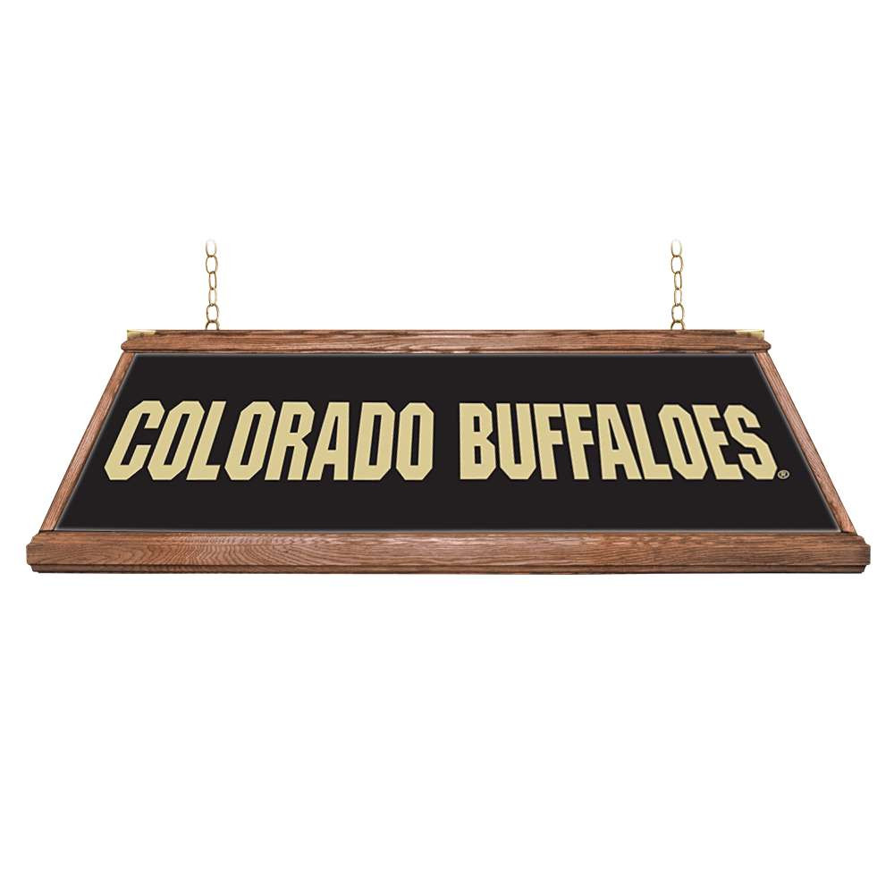 Colorado Buffaloes Premium Wood Pool Table Light - Black | The Fan-Brand | NCCOBF-330-01A