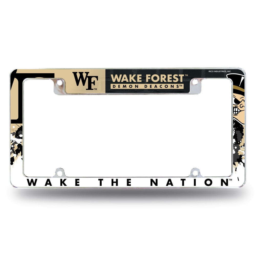 Wake Forest Demon Deacons Chrome License Plate Frame | Rico Industries | AFC130301T