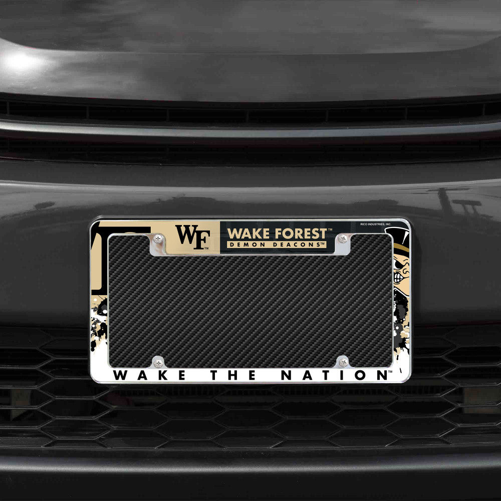 Wake Forest Demon Deacons Chrome License Plate Frame | Rico Industries | AFC130301T