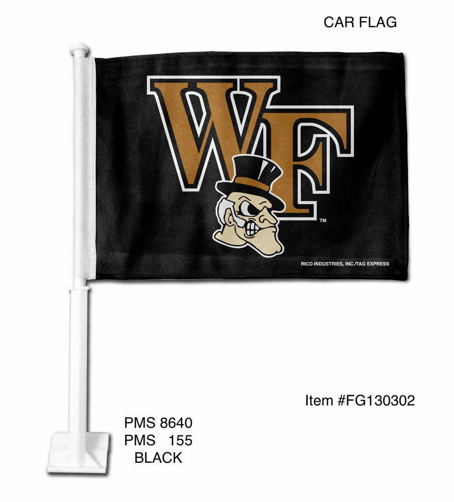 Wake Forest Demon Deacons Standard Double Sided Car Flag | Rico Industries | FG130302