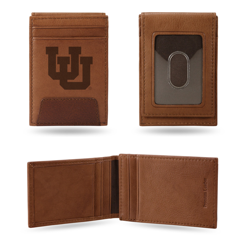 Utah Utes Genuine Leather Front Pocket Wallet | Rico Industries | FPW530103