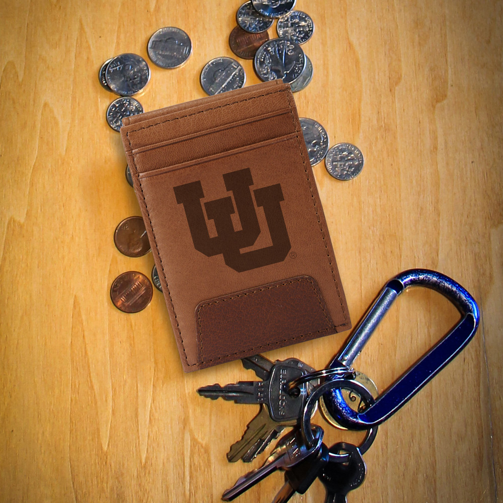 Utah Utes Genuine Leather Front Pocket Wallet | Rico Industries | FPW530103
