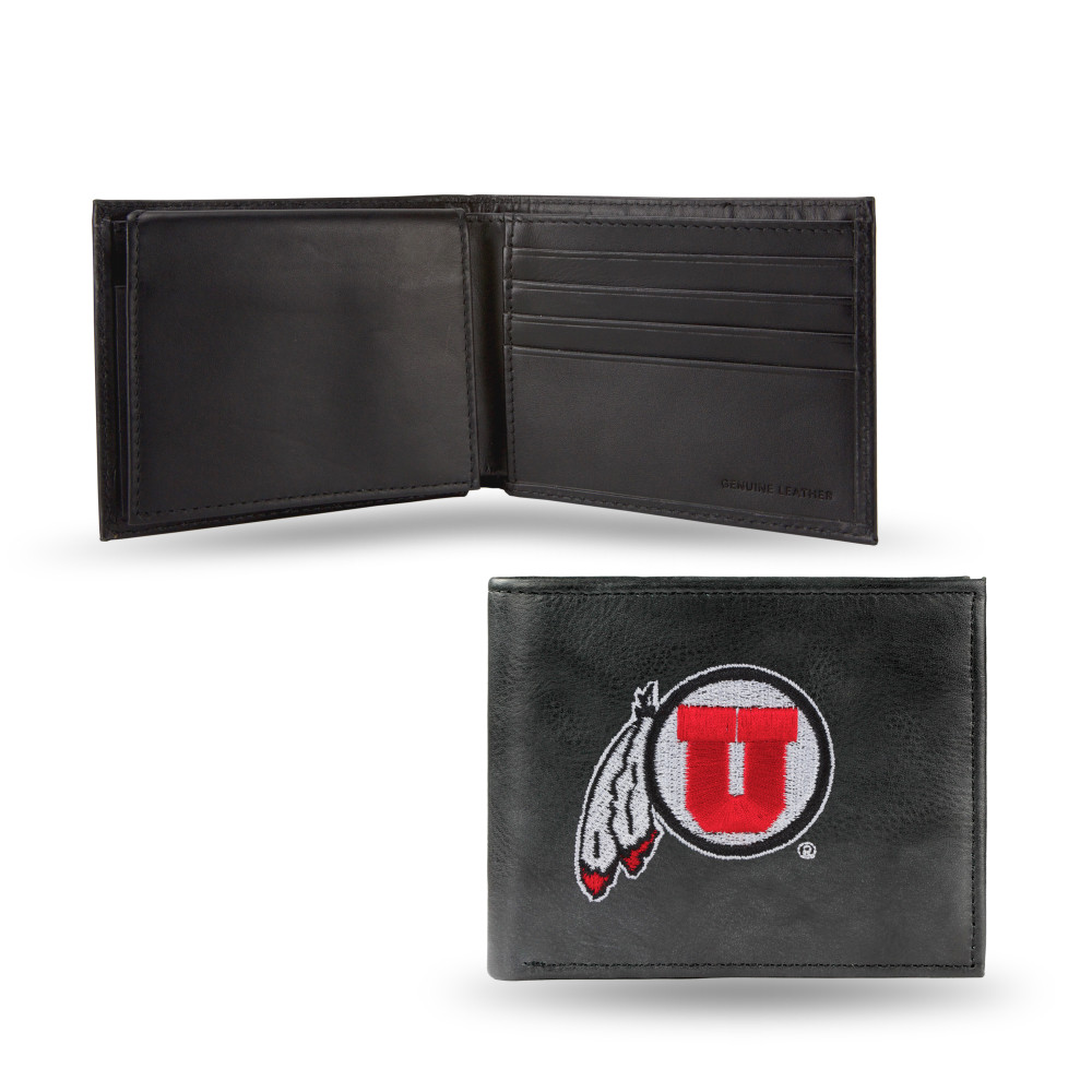 Utah Utes Embroidered Genuine Leather Billfold Wallet | Rico Industries | RBL530102