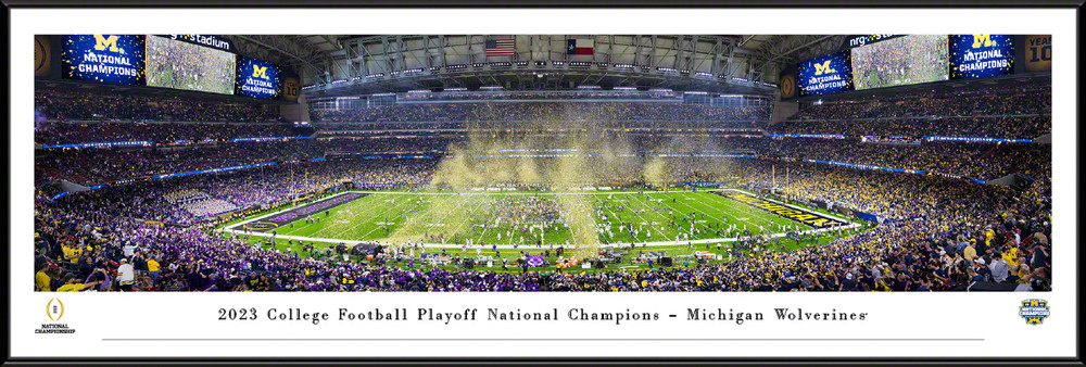 Michigan Wolverines 2023 College Football National Champions Standard Frame Panoramic Photo | Blakeway | CFPC24UMIF