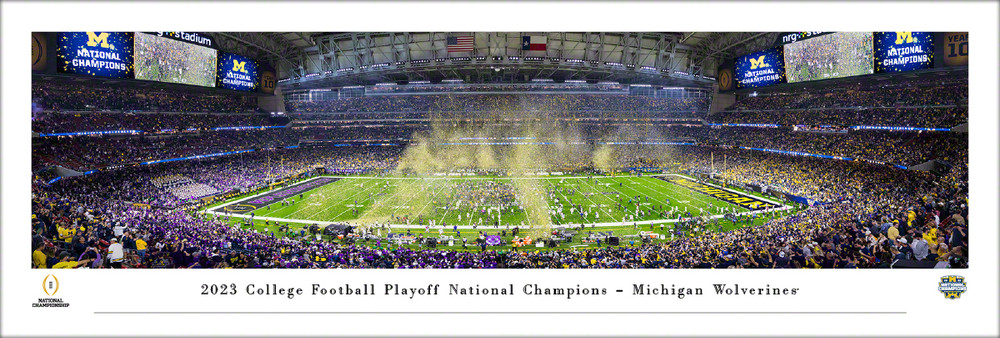 Michigan Wolverines 2023 College Football National Champions Panoramic Photo Print |BLAKEWAY | CFPC24UMIU