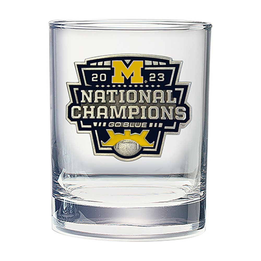 Michigan Wolverines 2023 National Champions Old Fashioned Glasses - Set of Two | Heritage Pewter | DOF11455E