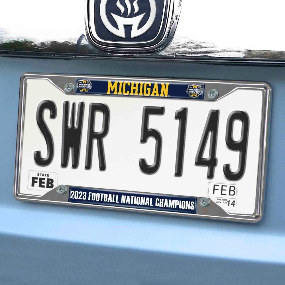 Michigan Wolverines 2023 National Champions 2023 License Plate Frame | FANMATS| 42130