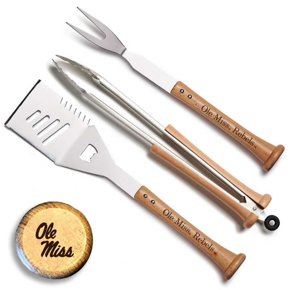 Mississippi Rebels TRIPLE PLAY Combo BBQ Set | Baseball BBQ | GRTLSTTPMOM_660251521299