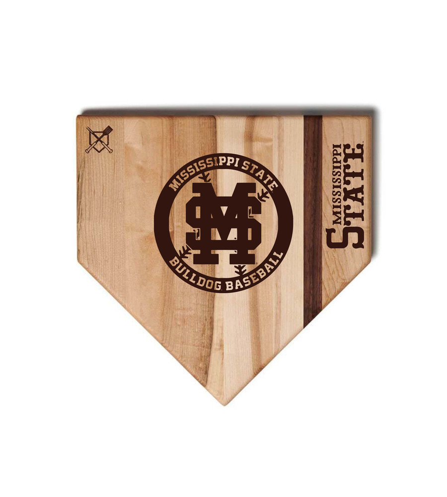 Mississippi State Bulldogs Home Plate Cutting Board  | Baseball BBQ | GRTLHPCB12MSB_660251765716