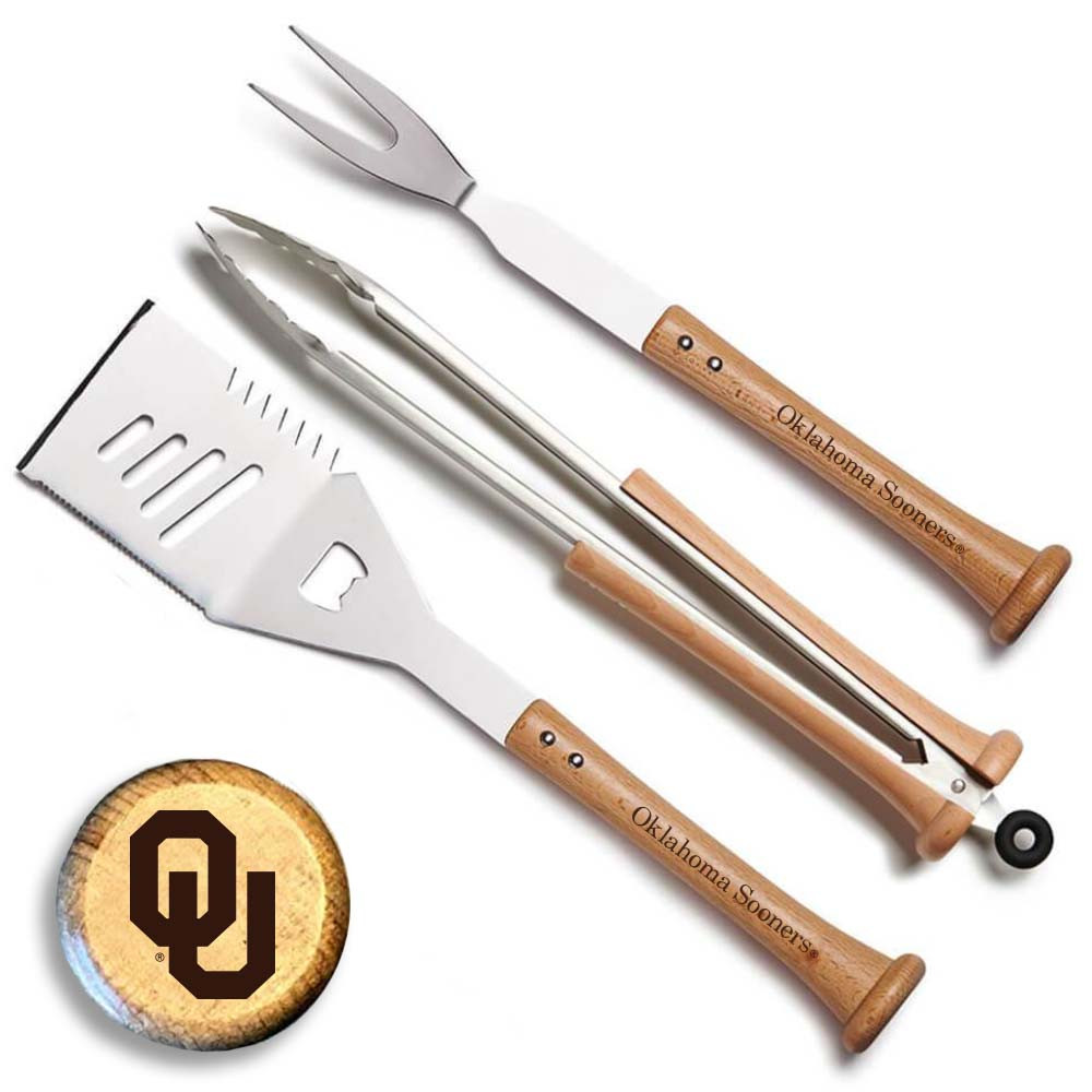 Oklahoma Sooners TRIPLE PLAY Combo BBQ Set | Baseball BBQ | GRTLSTTPOS_660251661070