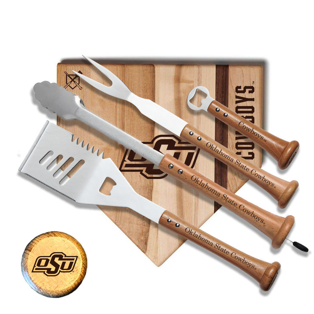 Oklahoma State Cowboys Grand Slam Combo BBQ Set | Baseball BBQ | GRTLSTGSOSC_660251698793