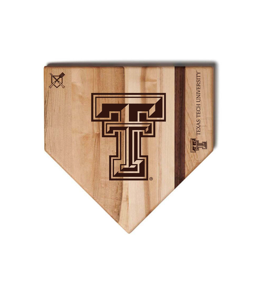 Texas Tech Red Raiders Home Plate Cutting Board  | Baseball BBQ | GRTLHPCB12TTRR_660251556024