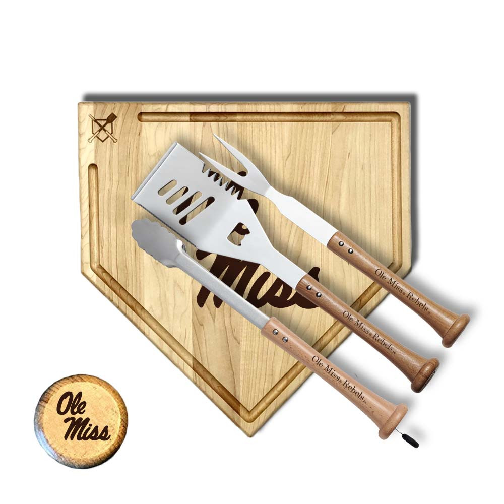 Mississippi Rebels Trough Silver Slugger Combo Set | Baseball BBQ | GRTLSTSST17MOM