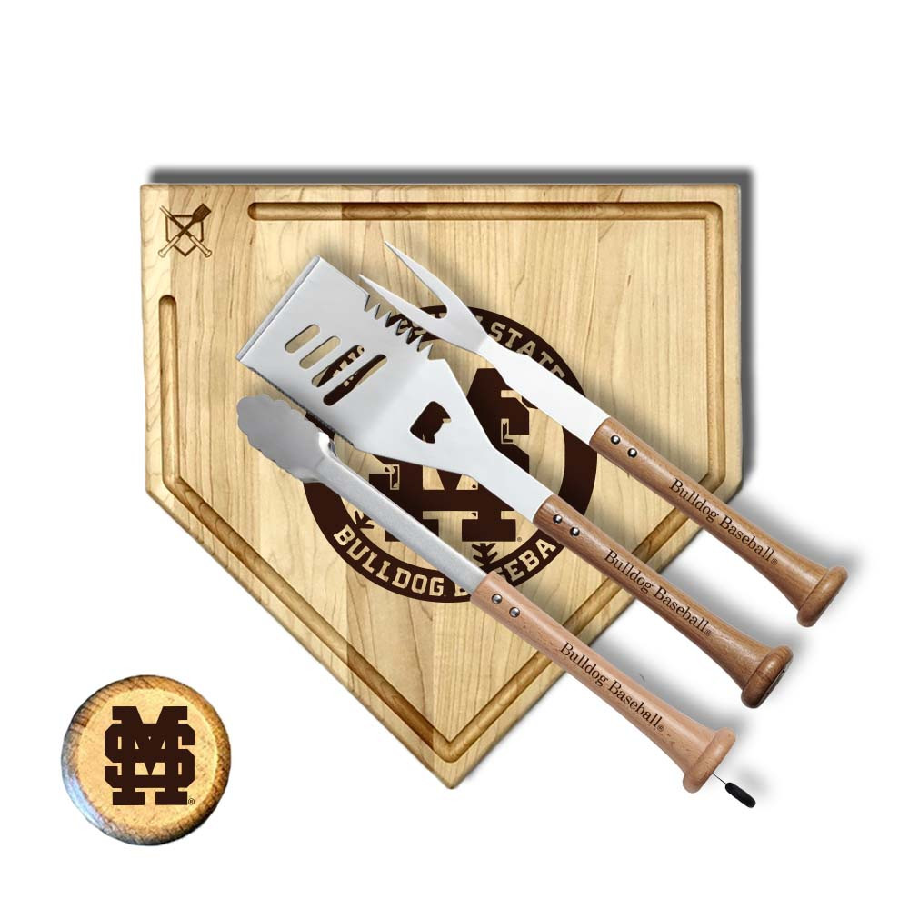 Mississippi State Bulldogs Trough Silver Slugger Combo Set | Baseball BBQ | GRTLSTSST17MSB