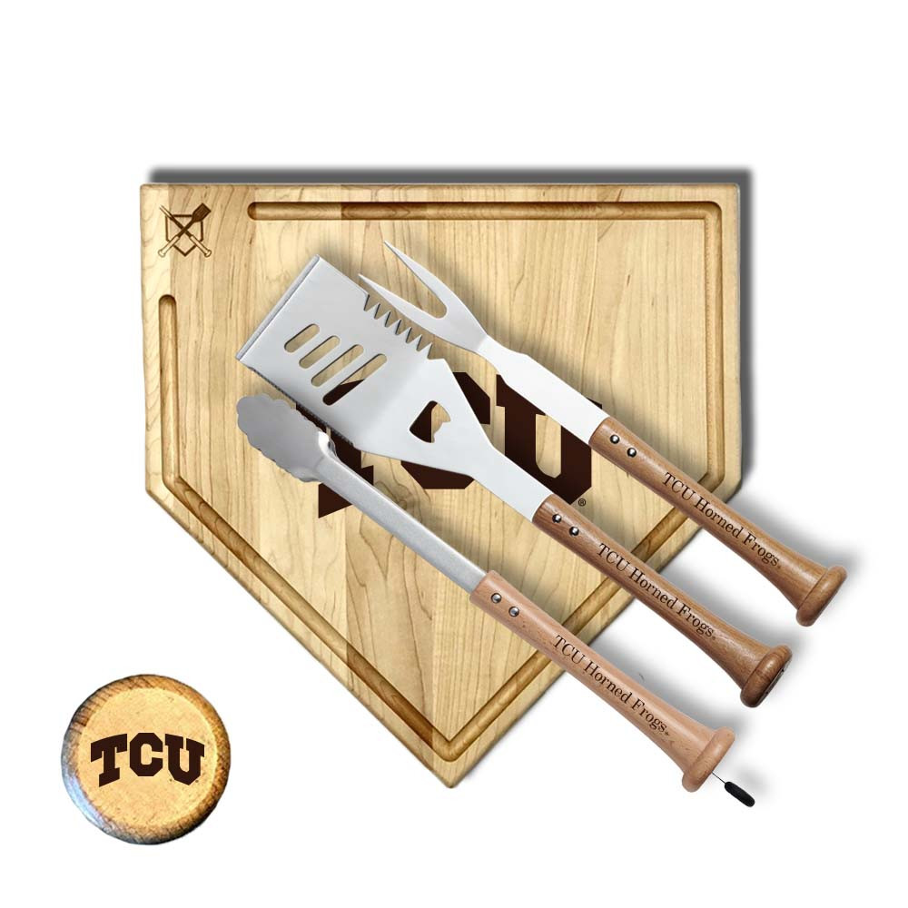 TCU Horned Frogs Trough Silver Slugger Combo Set | Baseball BBQ | GRTLSTSST17TCUHF