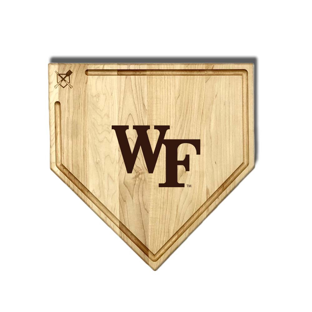Wake Forest Demon Deacons Full Size Home Plate Cutting Board With Trough | Baseball BBQ | GRTLHPCBT17WFDD