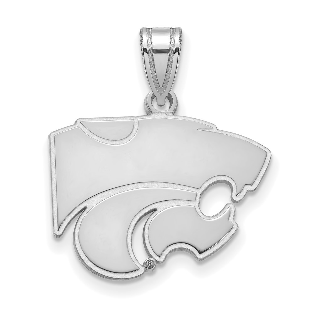 Kansas State Wildcats Sterling Silver Medium Pendant | Logo Art | SS003KSU