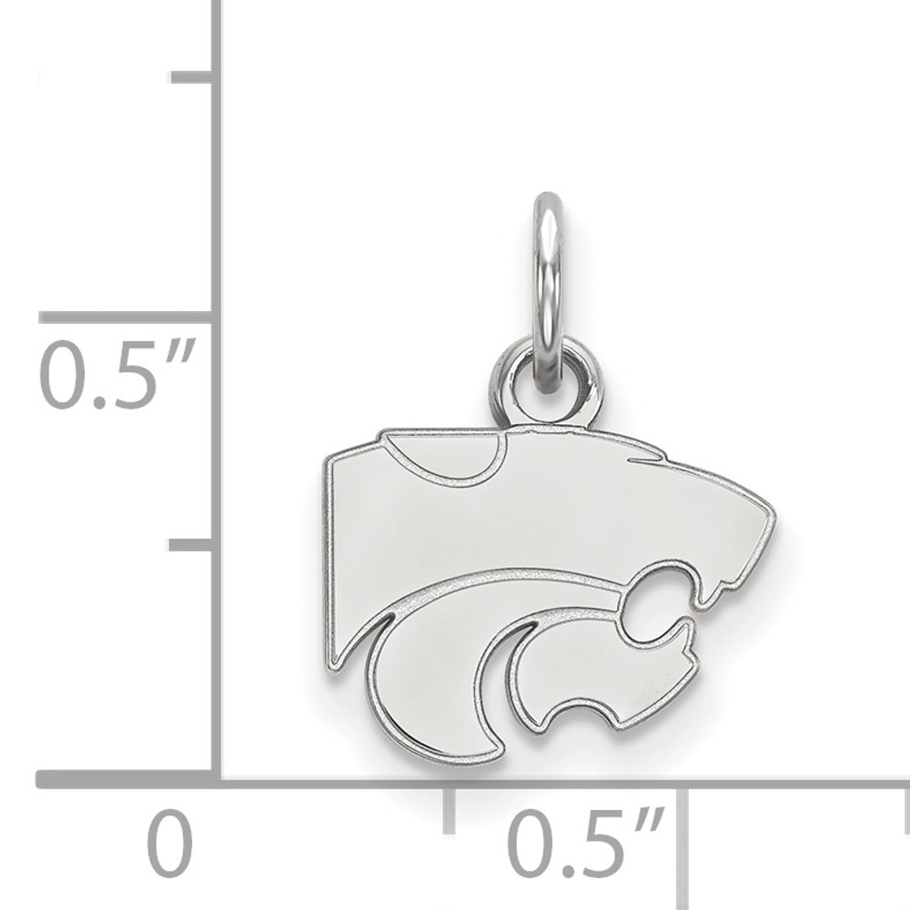 Kansas State Wildcats Sterling Silver Extra Small Pendant | Logo Art | SS001KSU