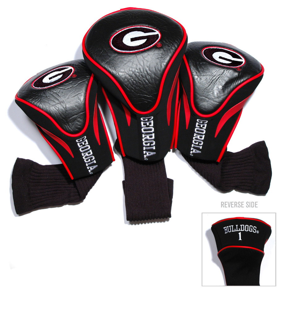 Georgia Bulldogs 3 Pack Embroidered Contour Golf Headcovers | Team Golf |21194